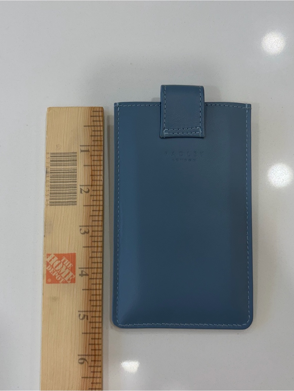 Vintage Radley London Blue Leather Dog Motif Phone Pouch - Picture 3 of 5